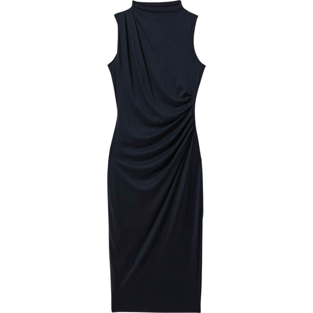 REISS BEAUX Modal Blend Ruched Midi Dress